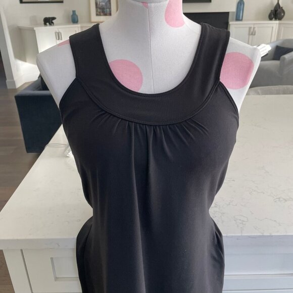 Soybu Sleeveless Fit and Flare Polyester Dress w Shelf Bra Black Sz S - Picture 2 of 8